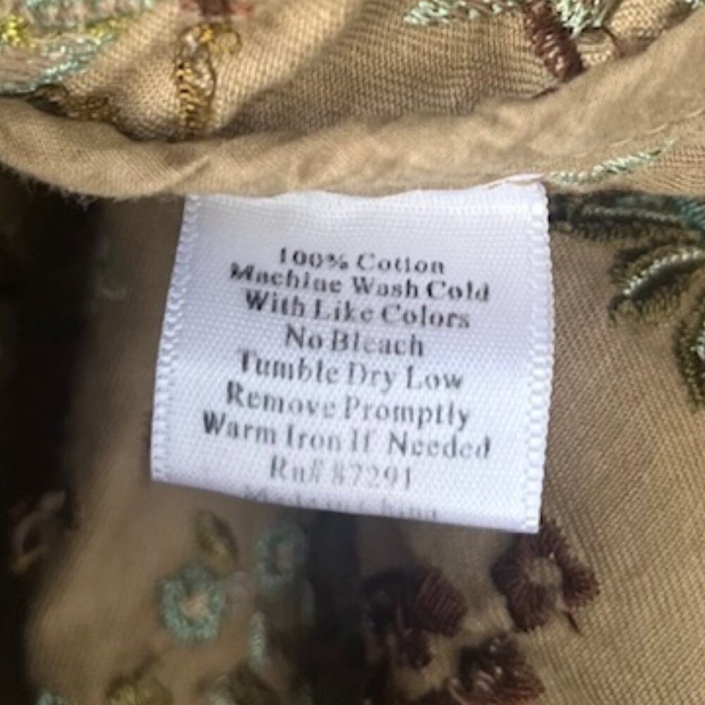 Johnny Was Green Floral Embroidered Cotton Jacket - Picture 8 of 8